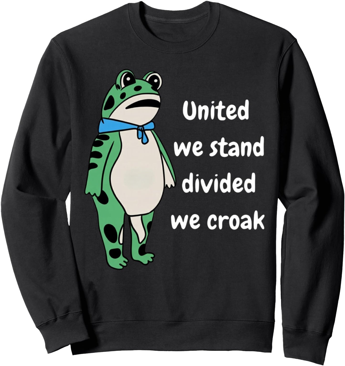 Funny United We Stand Divided We Croak Frog of Portland Sweatshirt