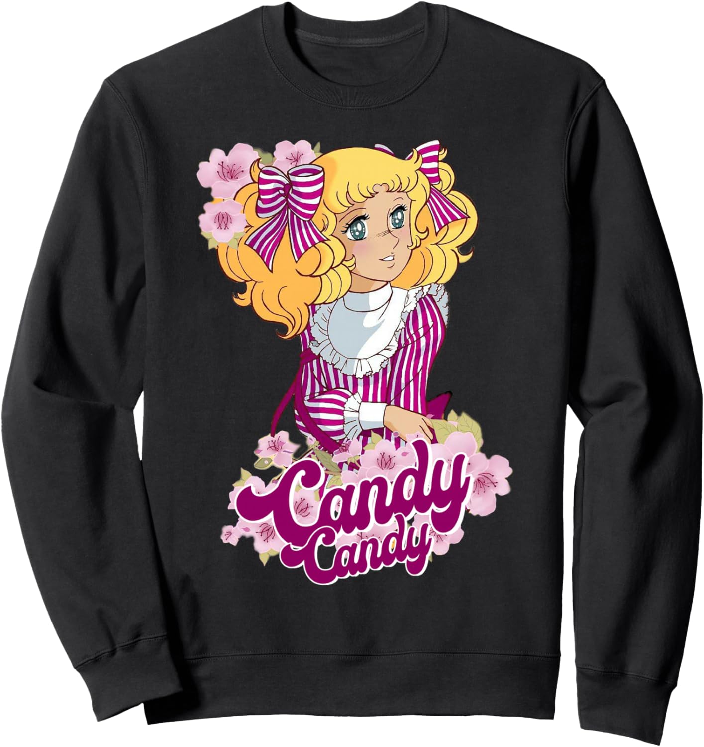 Candy Candy Pink Cartoon Japanese 80s Vintage Anime Manga Sweatshirt
