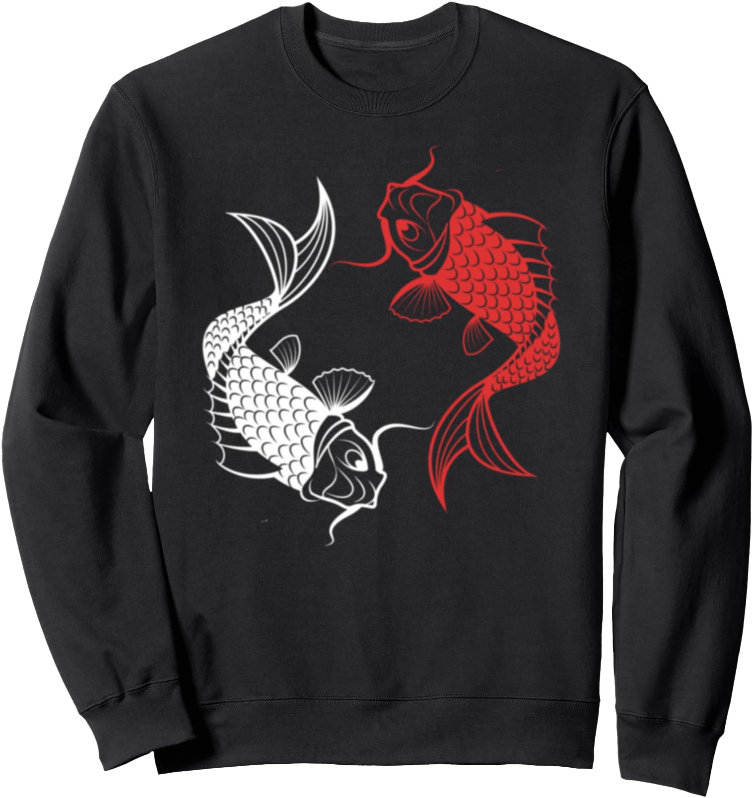 Red White Black Chinese Carp Asian Japanese Koi Fish Sweatshirt
