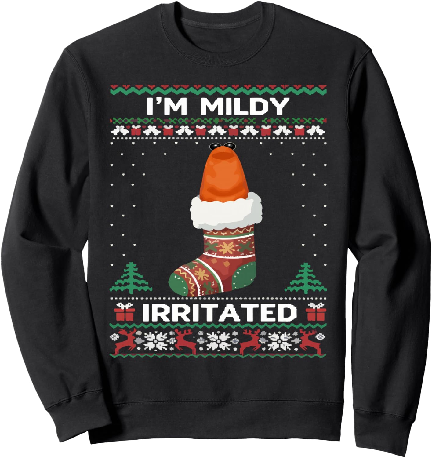 I'm Mildly Irritated Marcus The Worm Christmas Viral Meme Sweatshirt