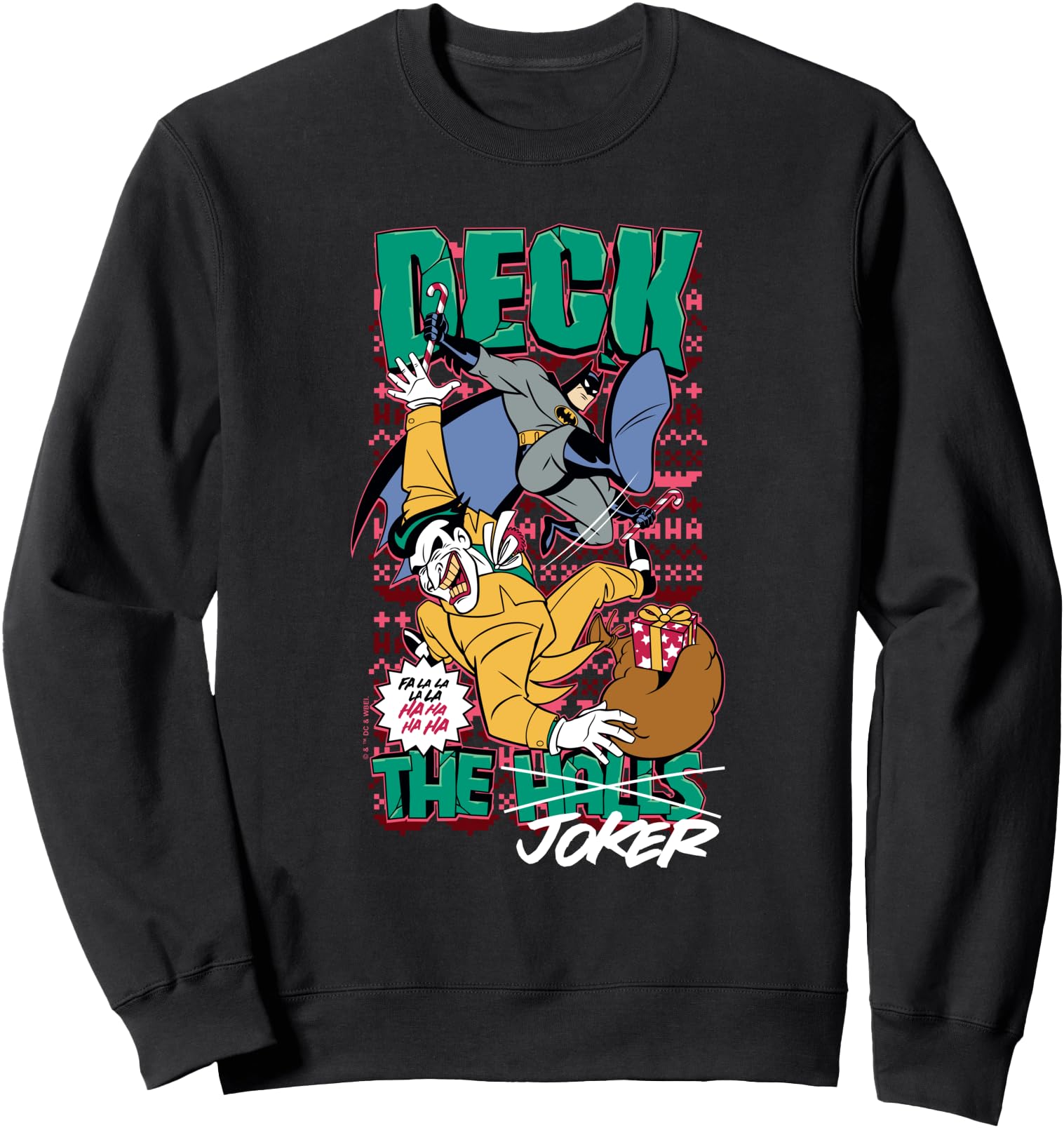 Batman: The Animated Series Christmas Deck the Halls Sweatshirt