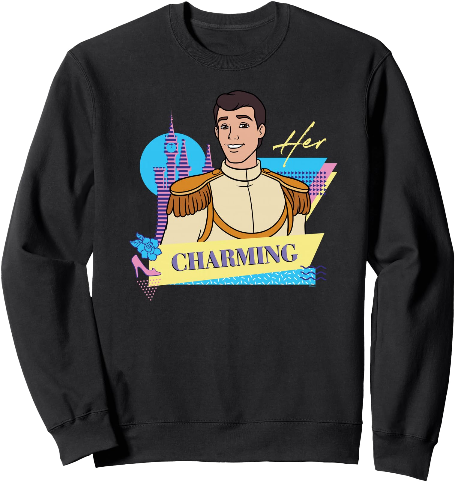 Disney Cinderella Retro Couples Matching Her Prince Charming Sweatshirt