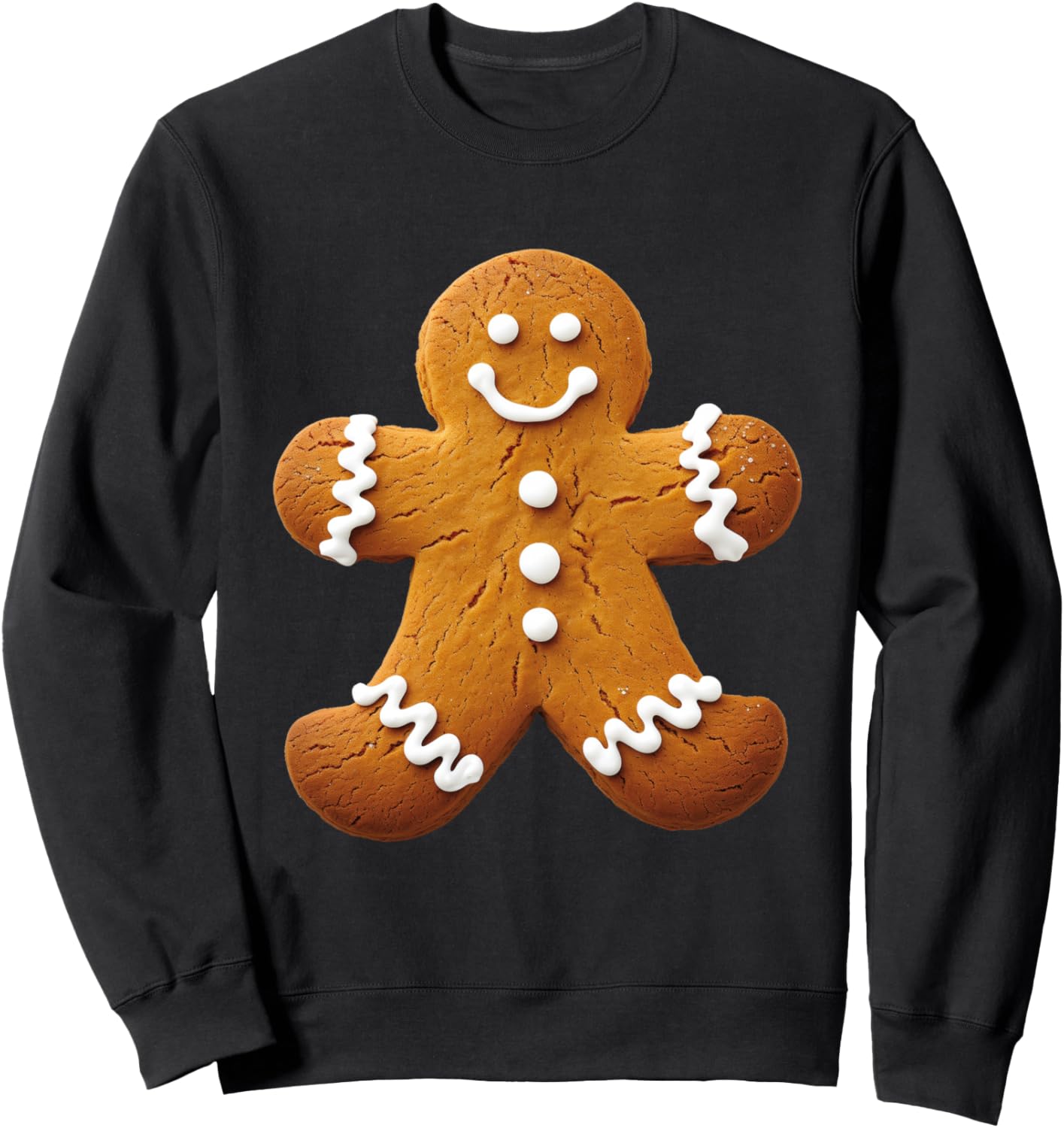Gingerbread Man Costume Funny Halloween Christmas Graphic Sweatshirt