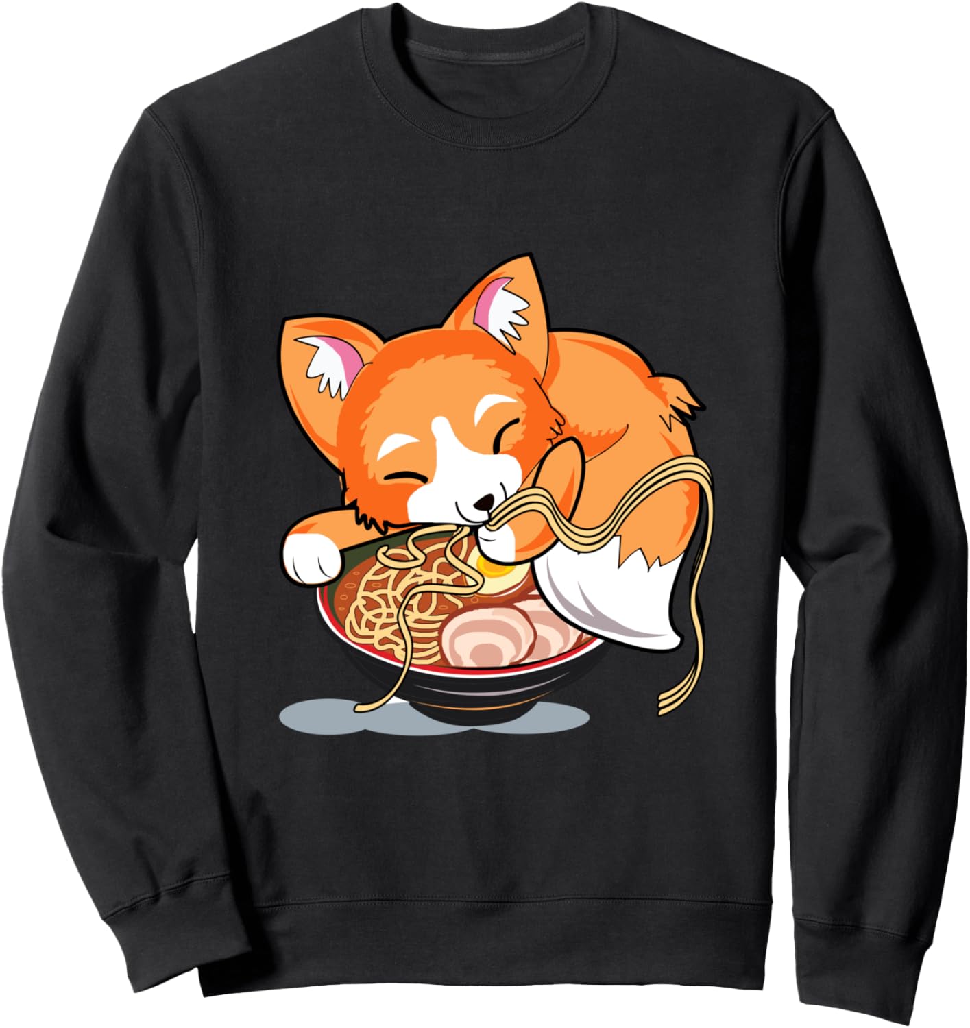 Ramen Noodles Fox Lover Kawaii Japanese Anime Sweatshirt