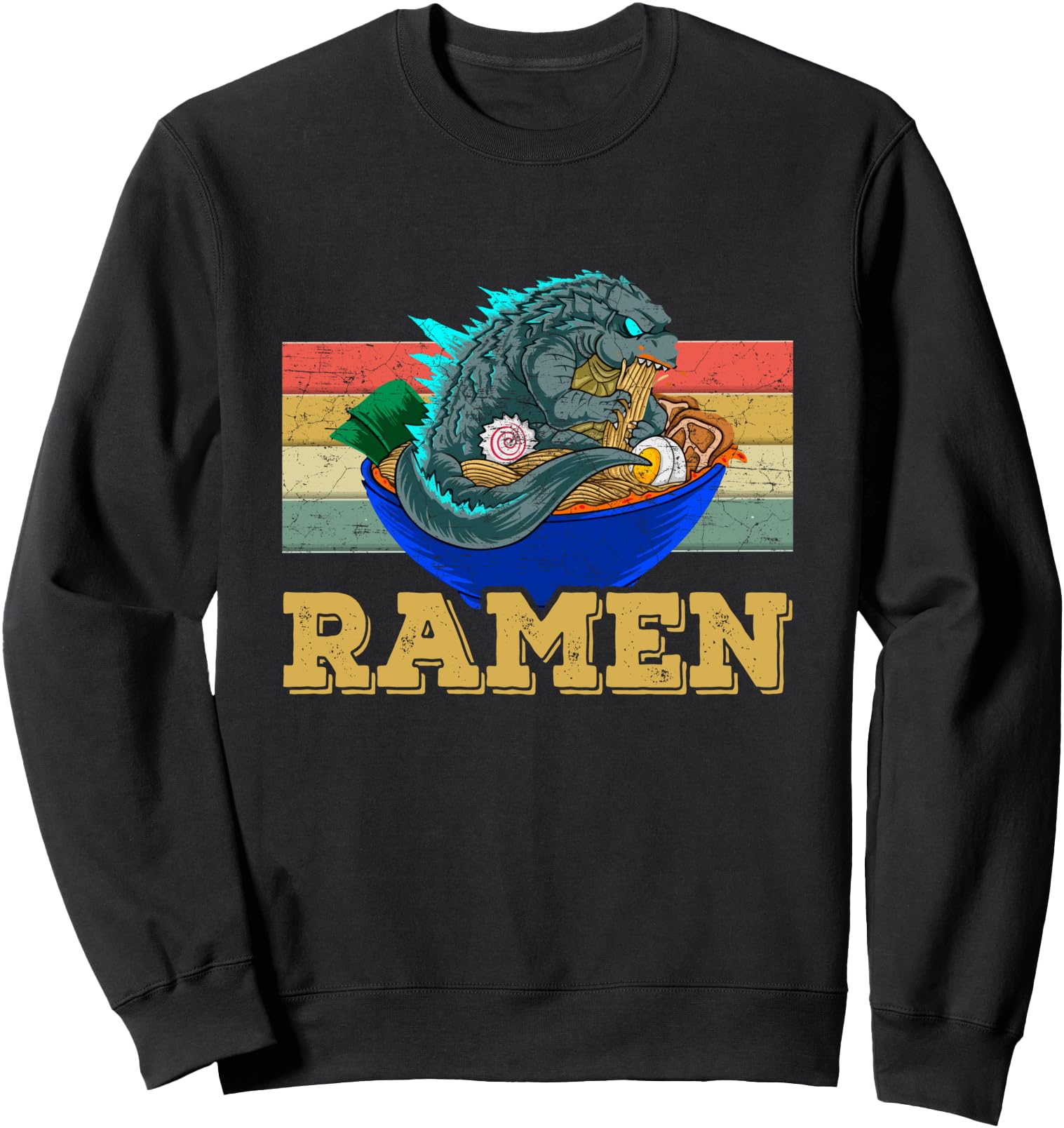 Vintage Kaiju Japanese Ramen Harajuku Street Anime Sweatshirt