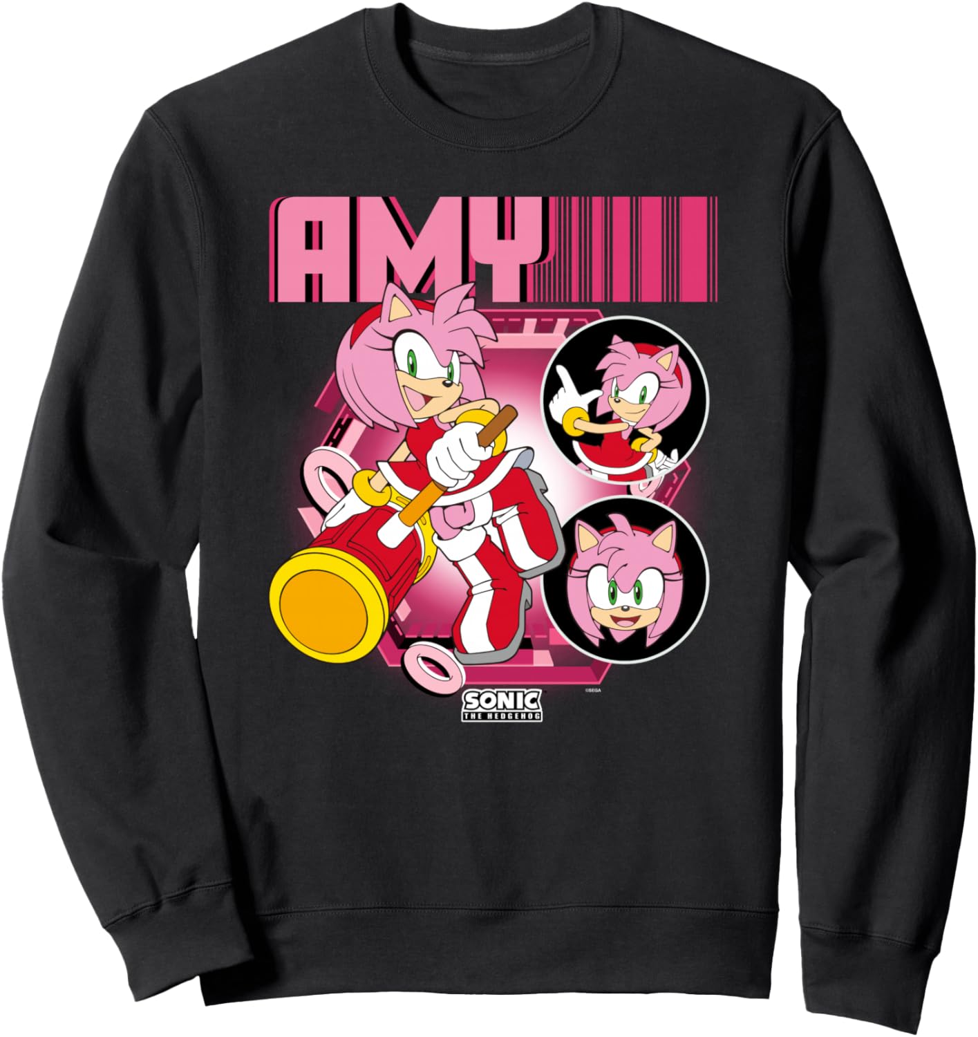 Sonic The Hedgehog Amy Rose Multi Pose Poster Sweatshirt