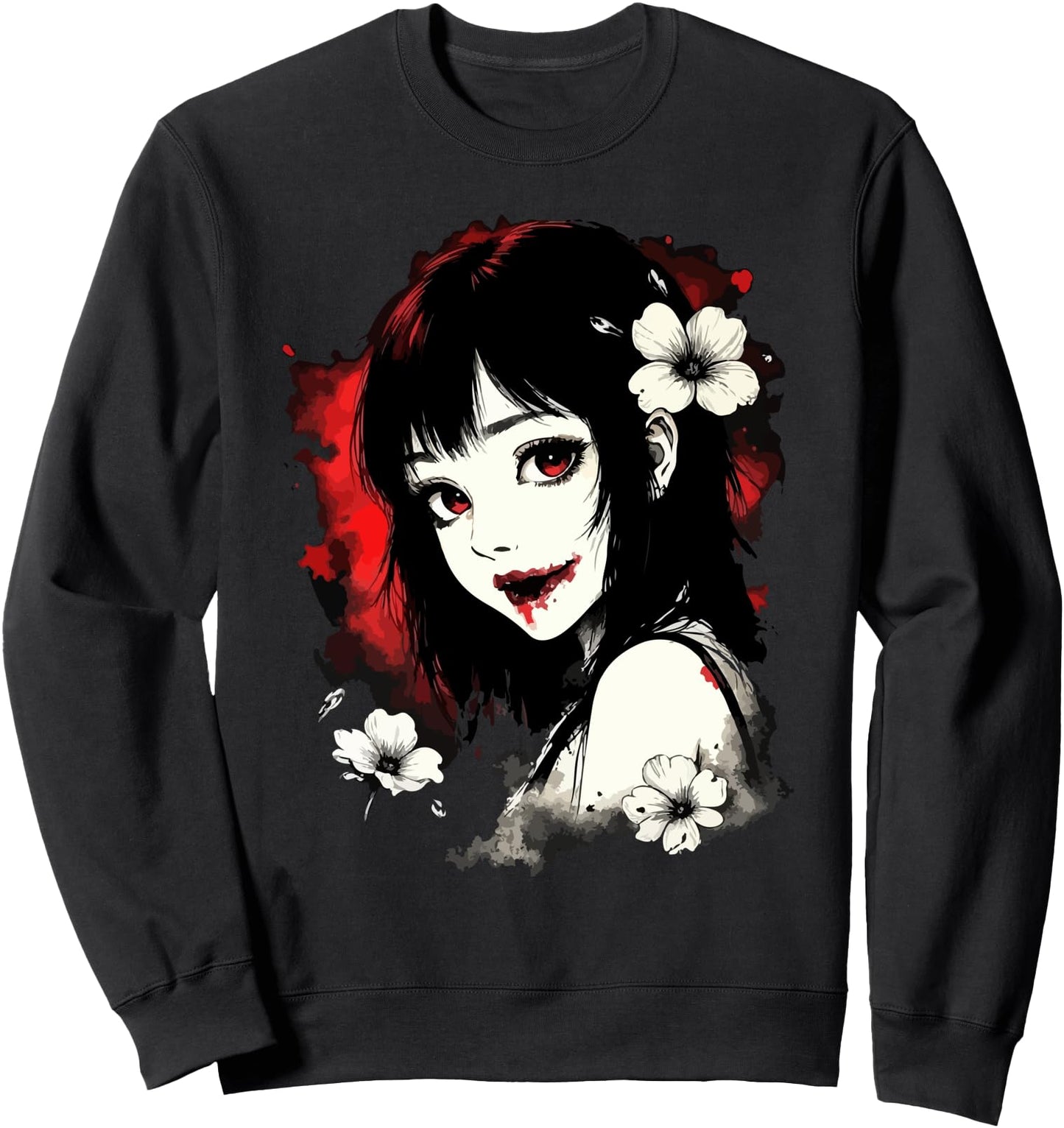 Dark Indie Gothic Horror Anime Girl Alt Japanese Indie Demon Sweatshirt
