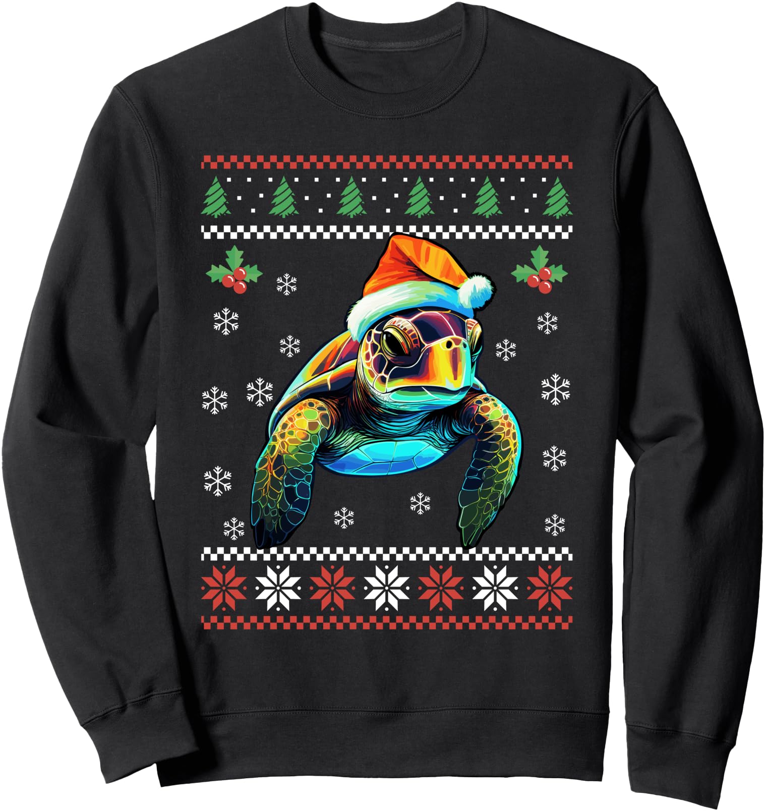 Sea Turtle Ugly Christmas Sweater Xmas For Adults Sweatshirt