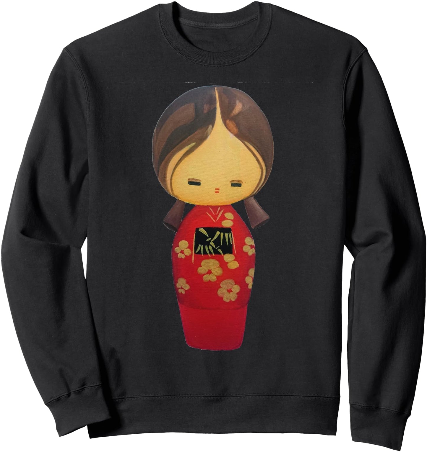 Japanese Kawaii Cute Kokeshi Doll Sweatshirt