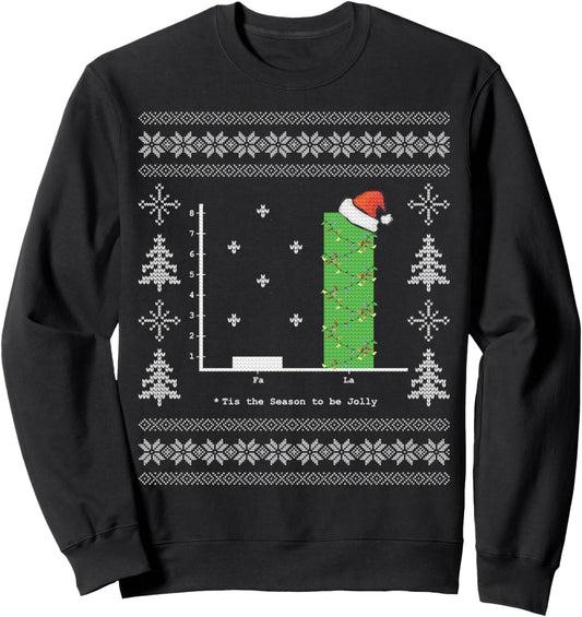 Christmas Carol Math Bar Graph Ugly Christmas Sweatshirt