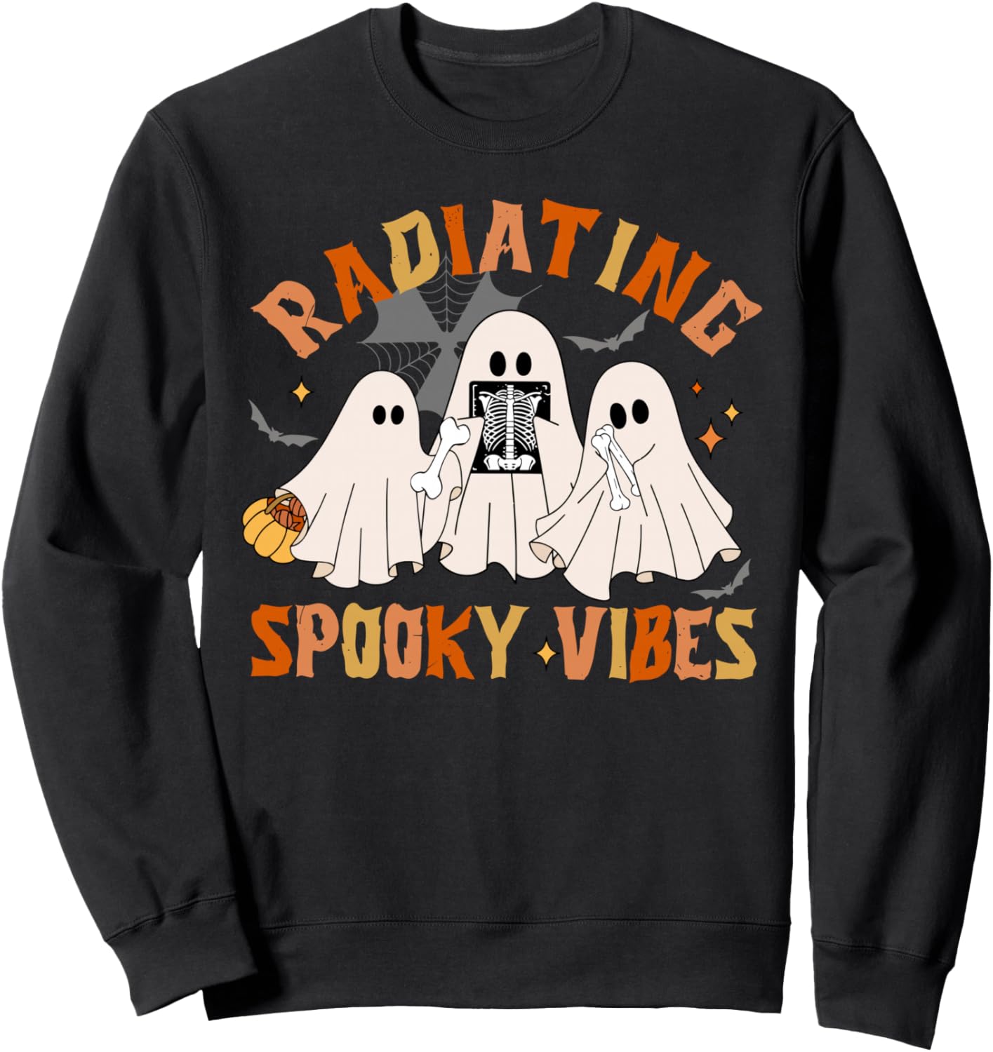 Radiating Spooky Vibes Ghost Halloween X-ray Radiology Tech Sweatshirt