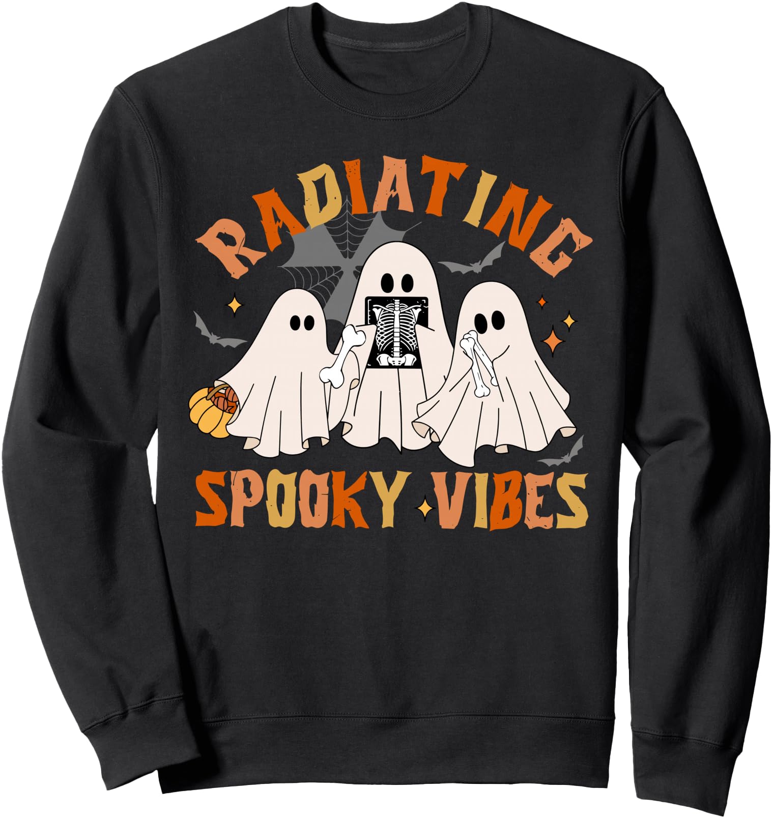 Radiating Spooky Vibes Ghost Halloween X-ray Radiology Tech Sweatshirt