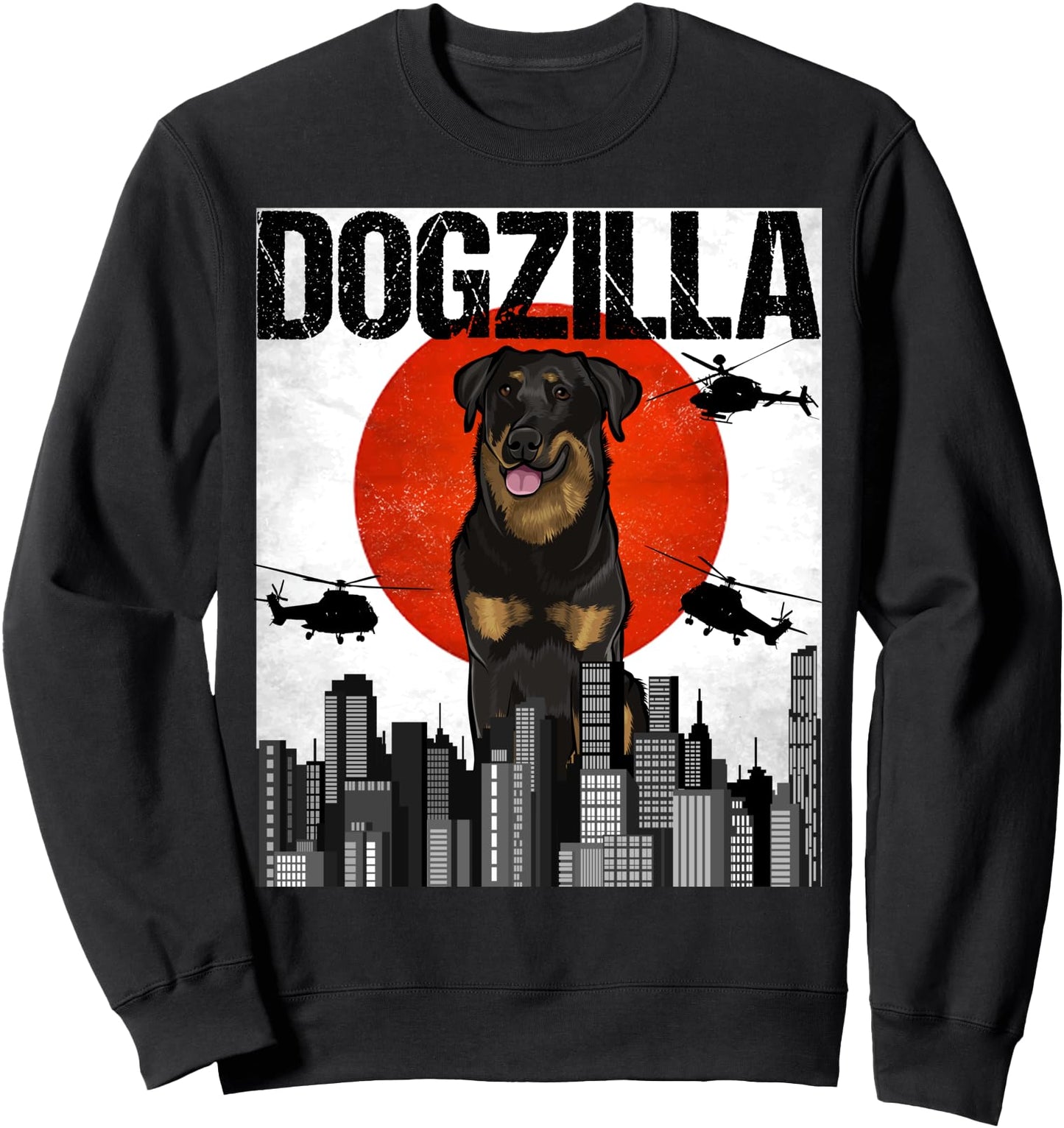 Funny Vintage Japanese Dogzilla Beauceron Sweatshirt