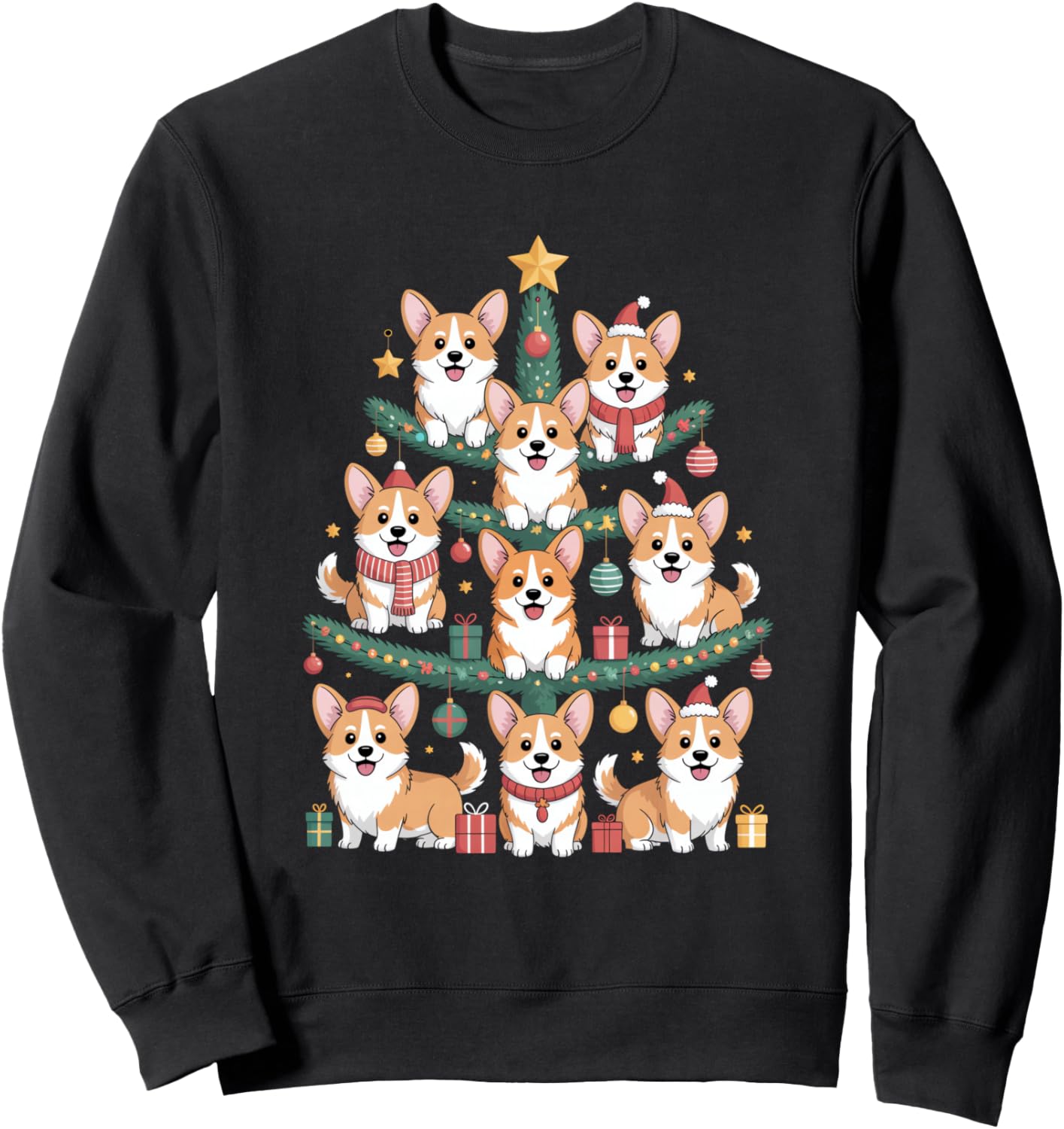 Corgi Christmas Tree Shirt - Cute Holiday Dog Lovers Sweatshirt