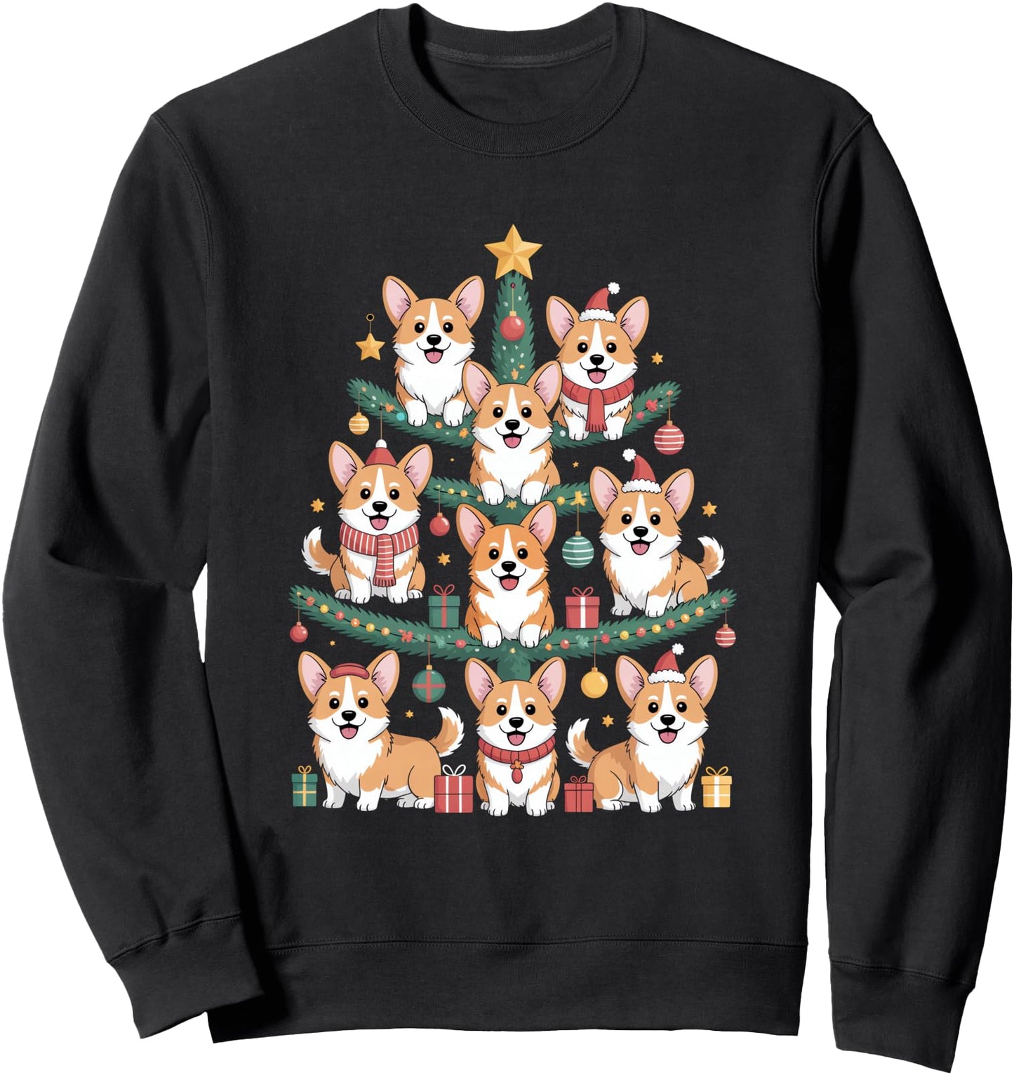 Corgi Christmas Tree Shirt - Cute Holiday Dog Lovers Sweatshirt