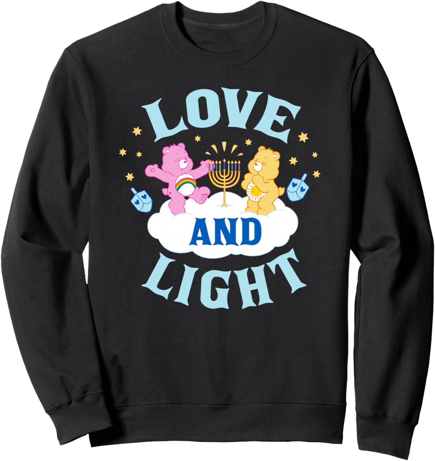 Care Bears Hanukkah Love & Light Cheer Bear & Funshine Bear Sweatshirt