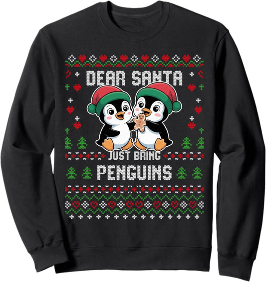 Christmas Penguins Ugly Xmas Sweater Penguin Lover Sweatshirt