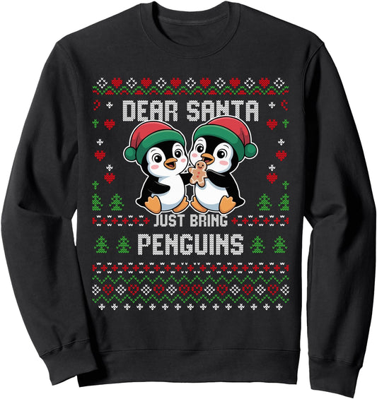 Christmas Penguins Ugly Xmas Sweater Penguin Lover Sweatshirt