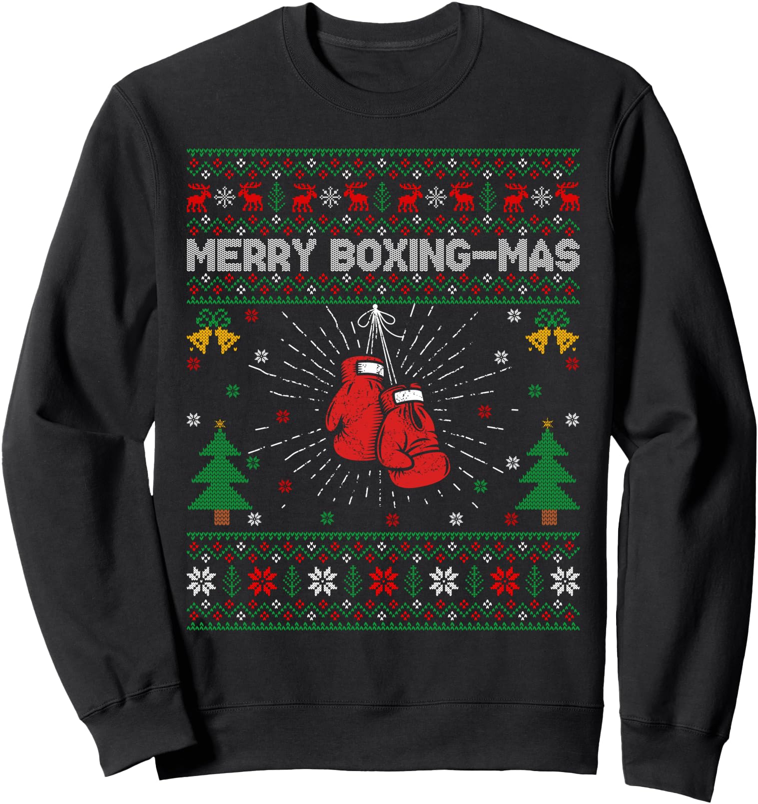 Boxing Ugly Christmas Sweater Style Boxing Xmas Sweatshirt