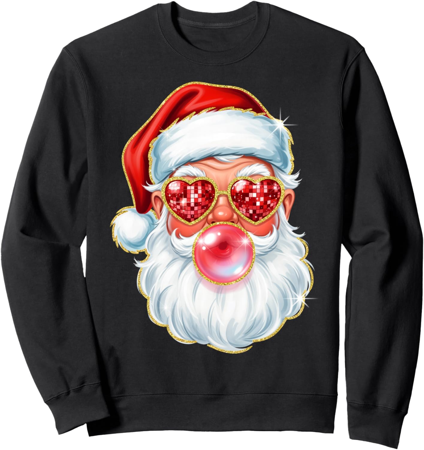 Cute Santa Bubble Gum for Women Teen Little Girls Christmas Sweatshirt