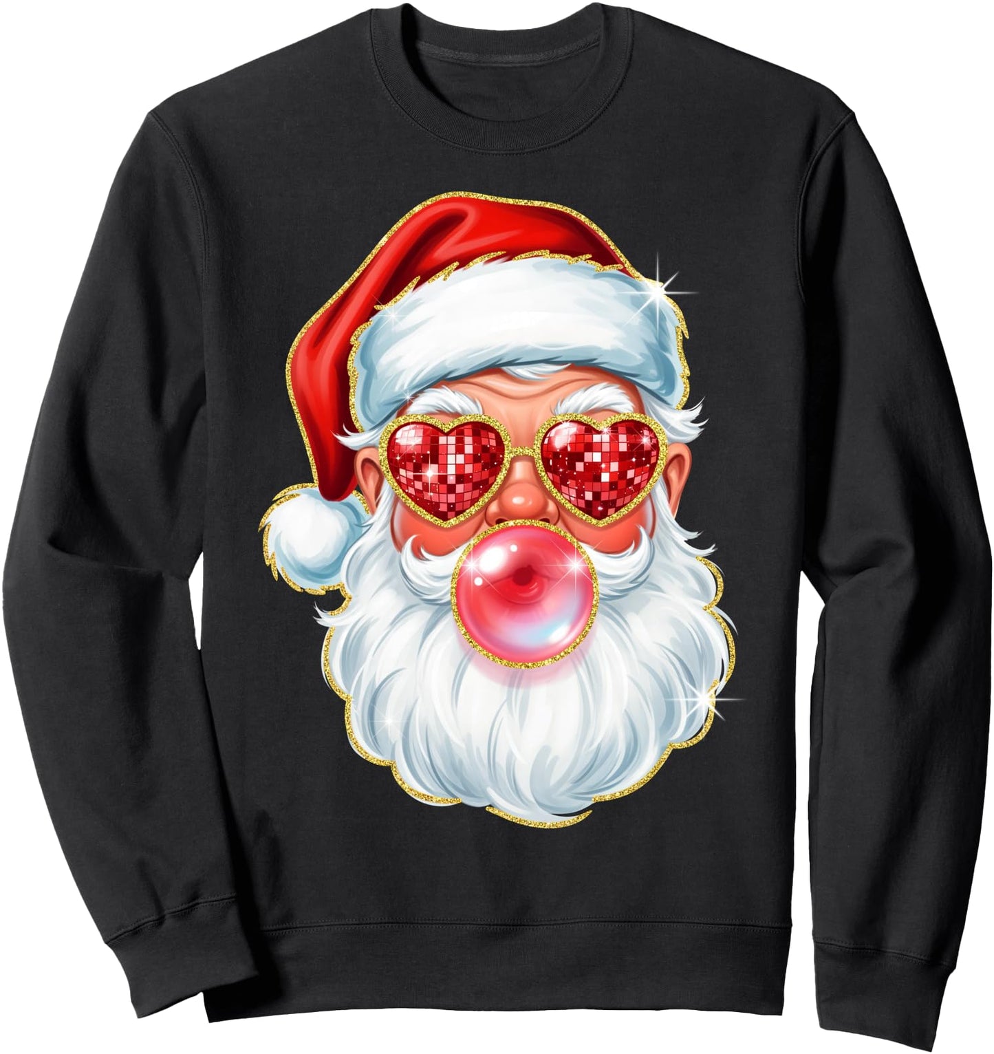 Cute Santa Bubble Gum for Women Teen Little Girls Christmas Sweatshirt