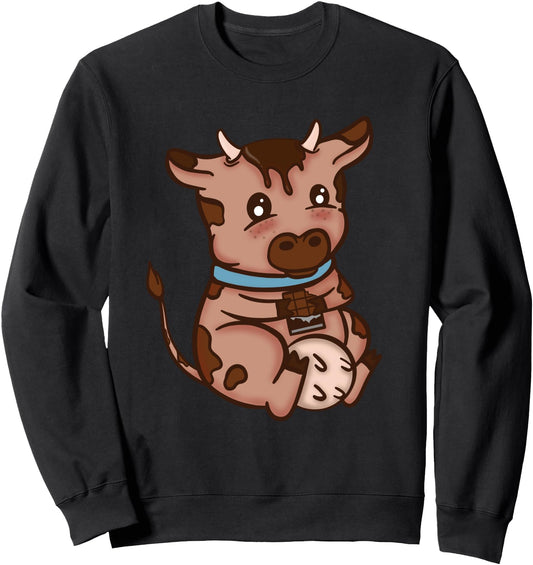 Chocolate Milk Kawaii Cow Japanese Anime Manga Cottagecore Sweatshirt