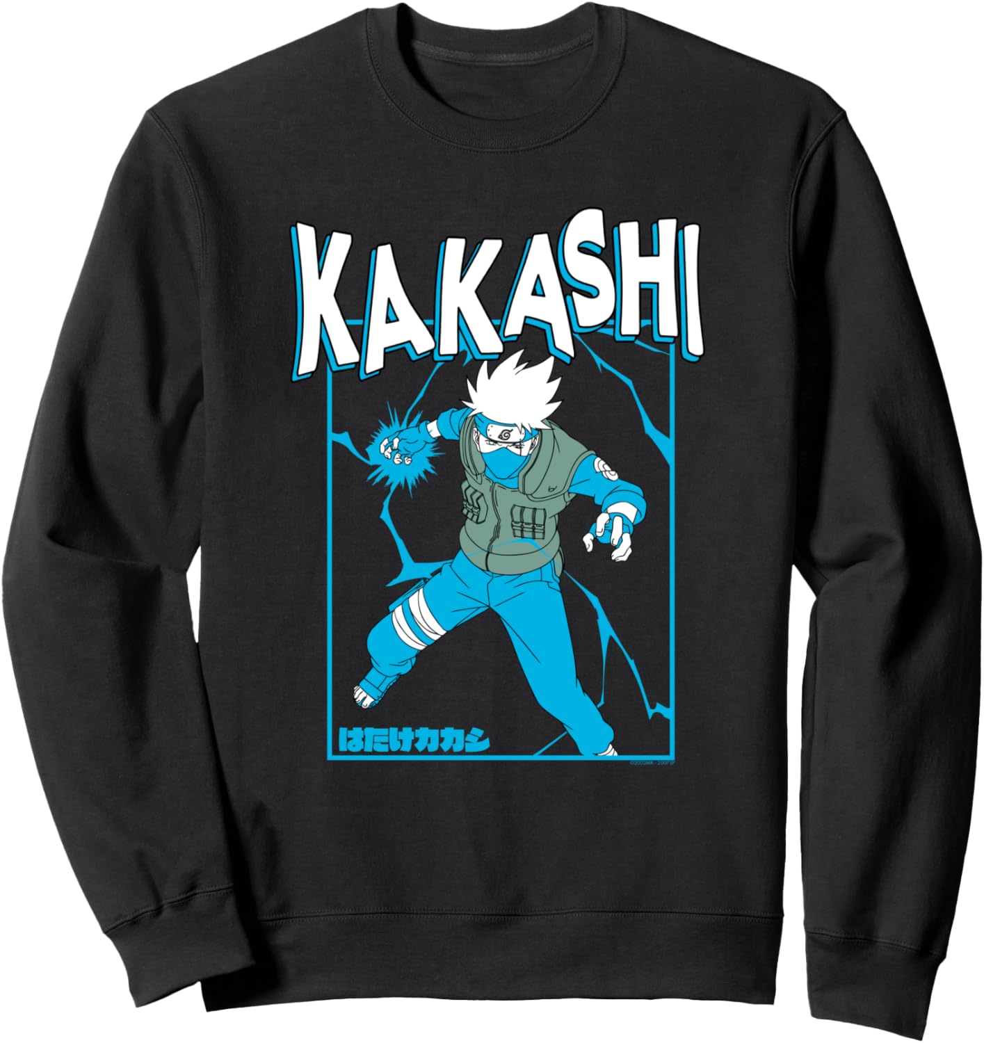 Naruto Shippuden Kakashi Chidori Lightning Sketch Anime Sweatshirt