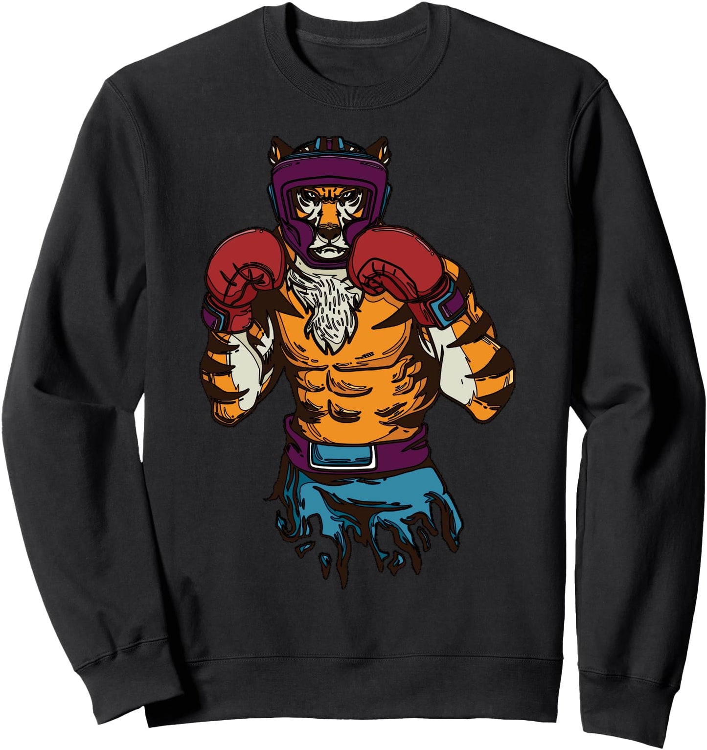 Cartoon Tiger Superhero Vibrant Character For Adults Sweatshirt