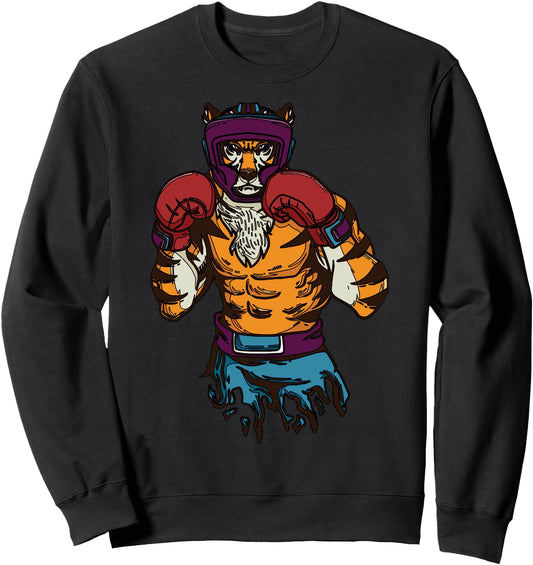 Cartoon Tiger Superhero Vibrant Character For Adults Sweatshirt