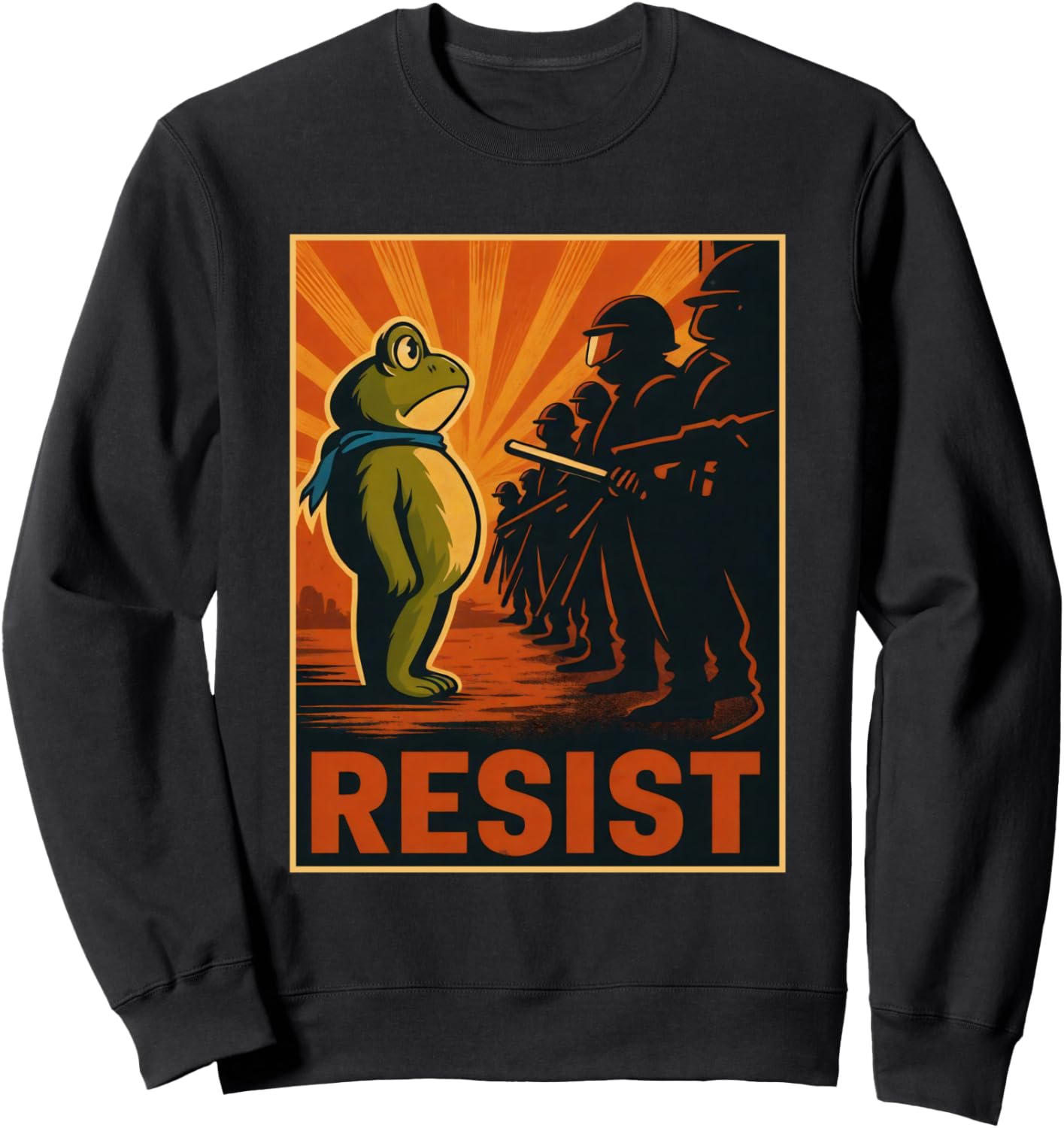 Frog Resist Portland Frog Protest - Portland Frog Activist Sweatshirt
