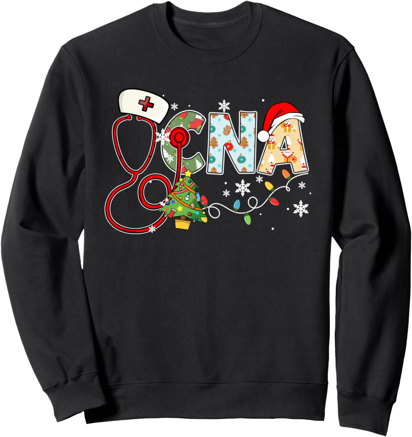 Groovy ER CNA Nurse Winter For Funny Women Christmas CNA Sweatshirt