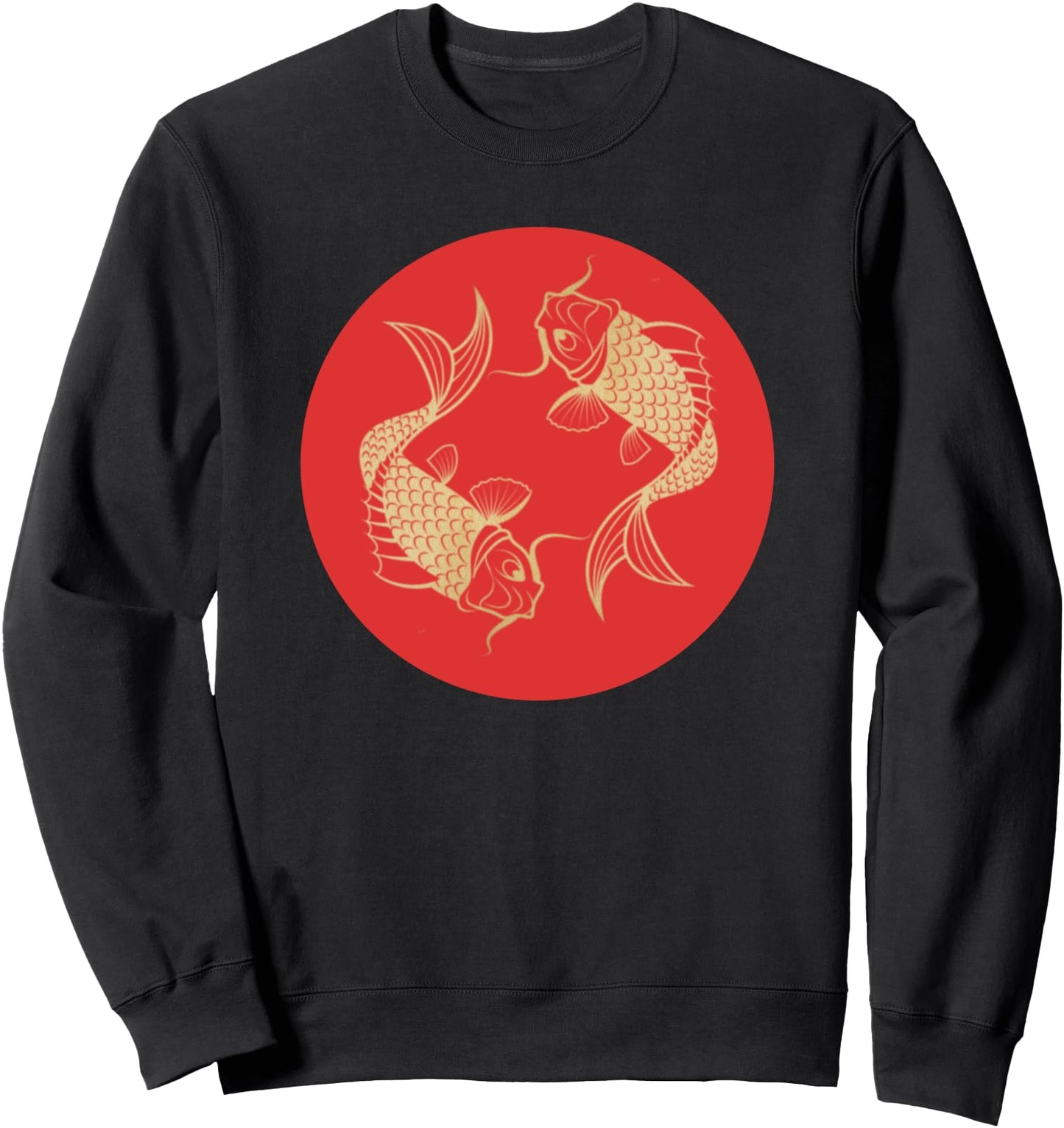 Red Sun Fish Chinese Carp Asian Japanese Koi Fish Golden Koi Sweatshirt