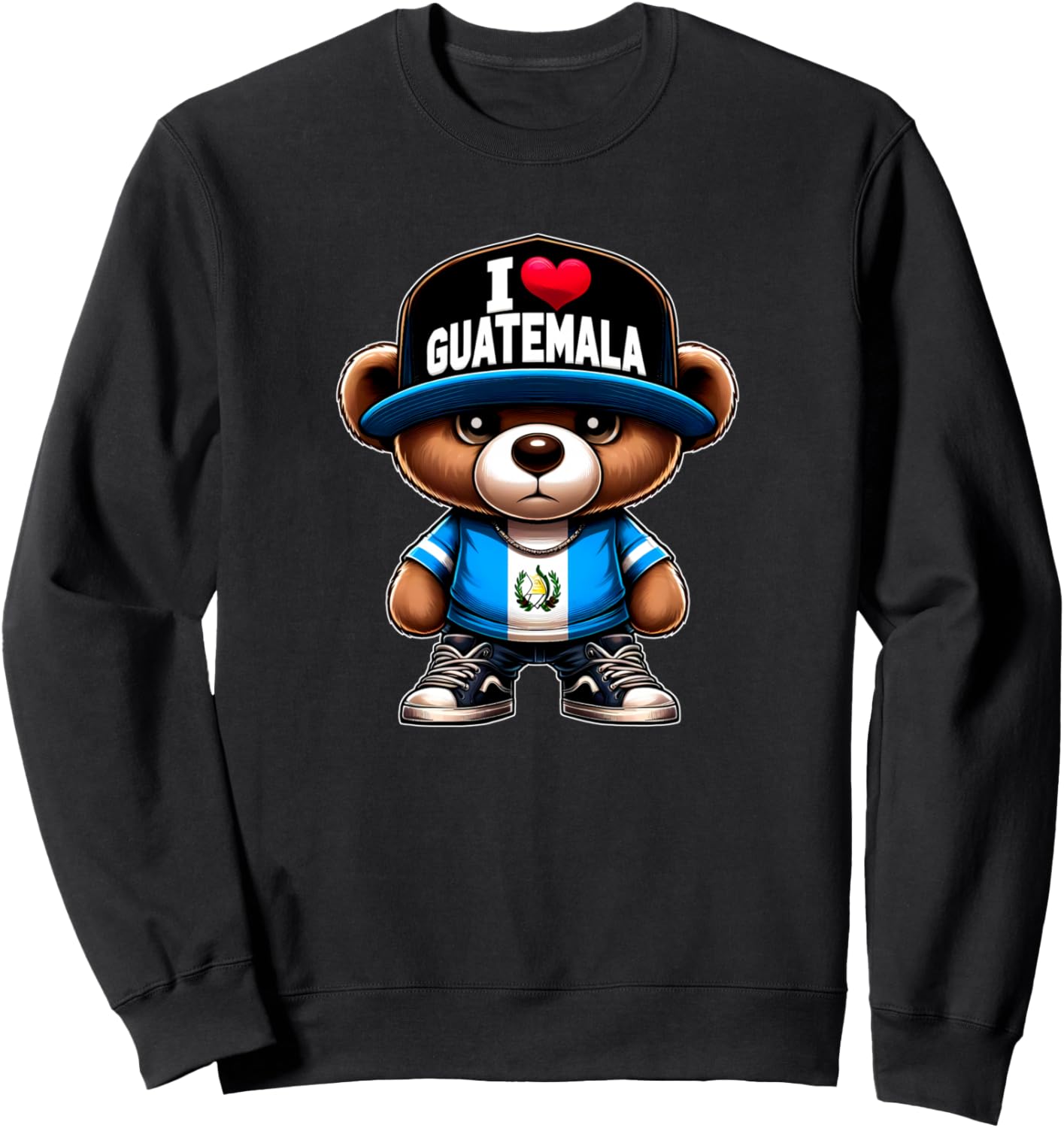I LOVE GUATEMALA Flag cute Teddy Bear Proud Guatemalan Sweatshirt