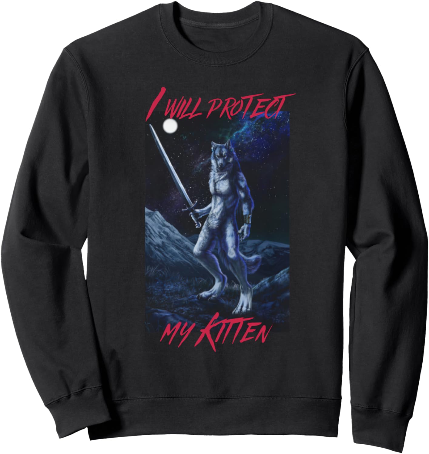 Werewolf Ripping Meme Alpha Wolf Werewolf Literally Me Sweatshirt