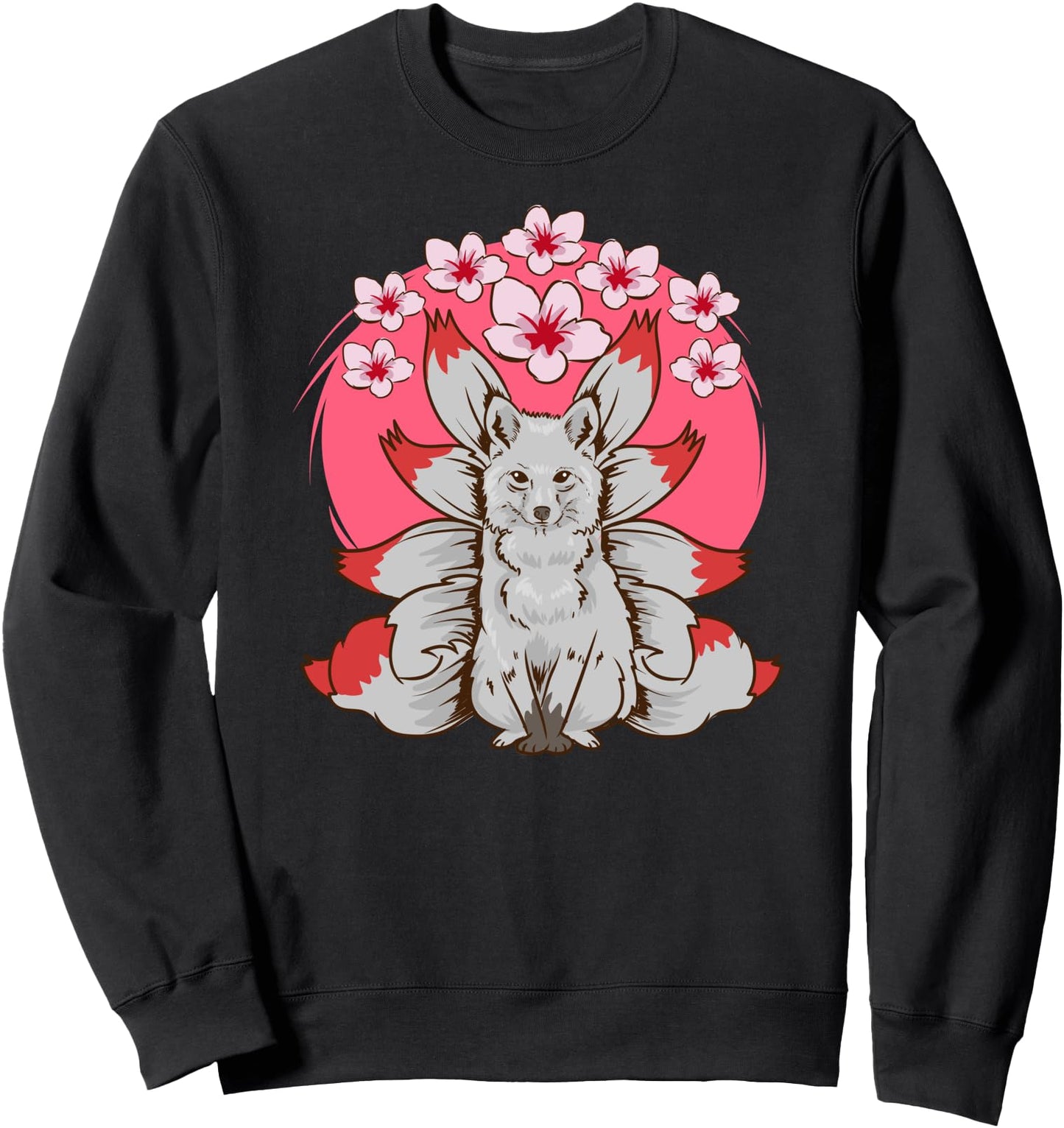 Cute Kawaii Anime - Kitsune Cherry Blossom Fox - Japanese Sweatshirt