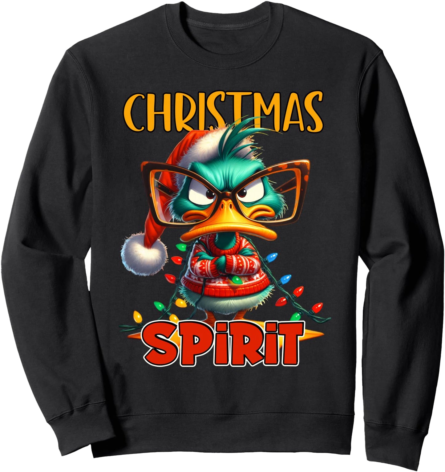 Christmas Spirit Ugly Xmas Christmas Duck Sweatshirt