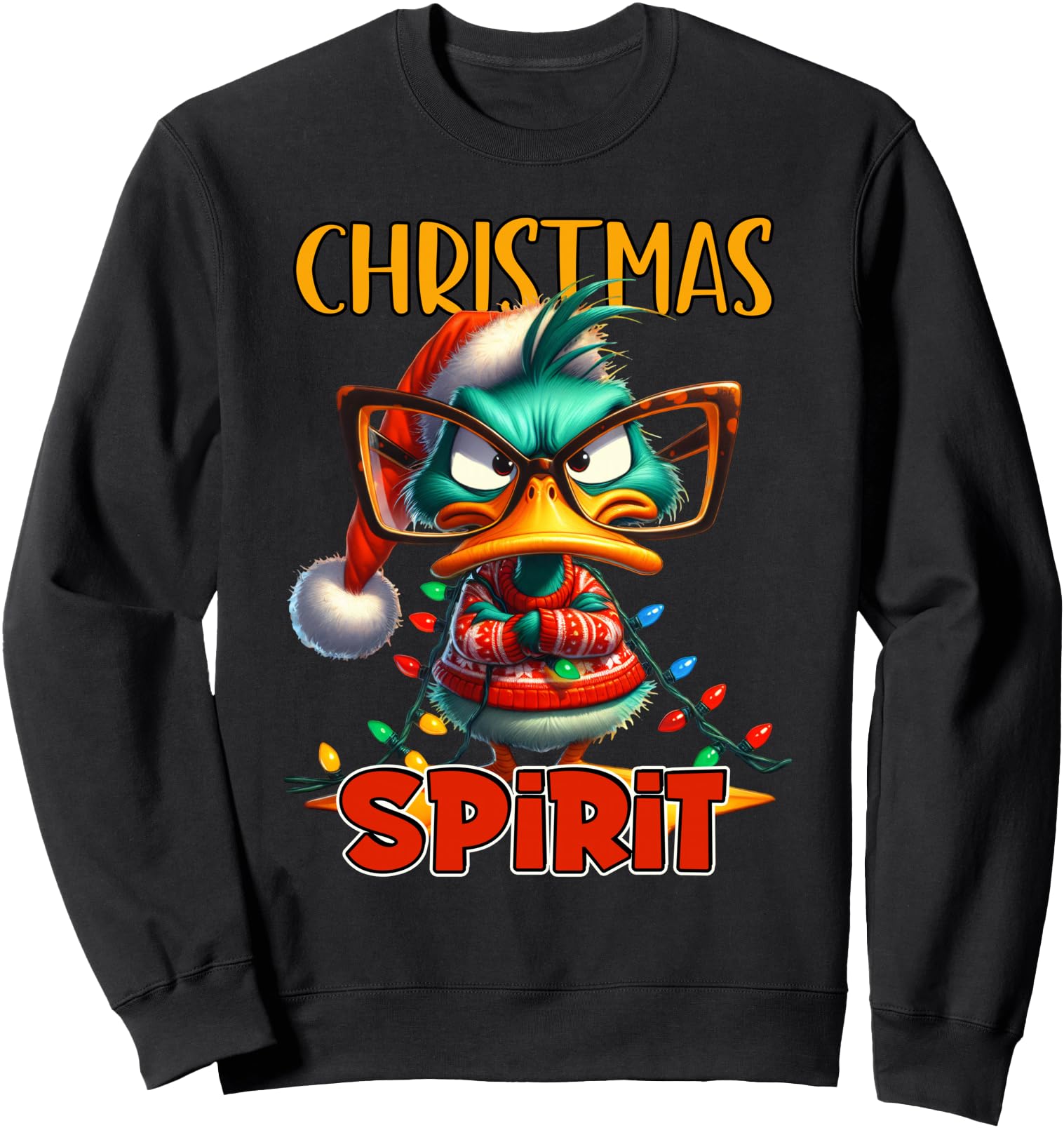 Christmas Spirit Ugly Xmas Christmas Duck Sweatshirt
