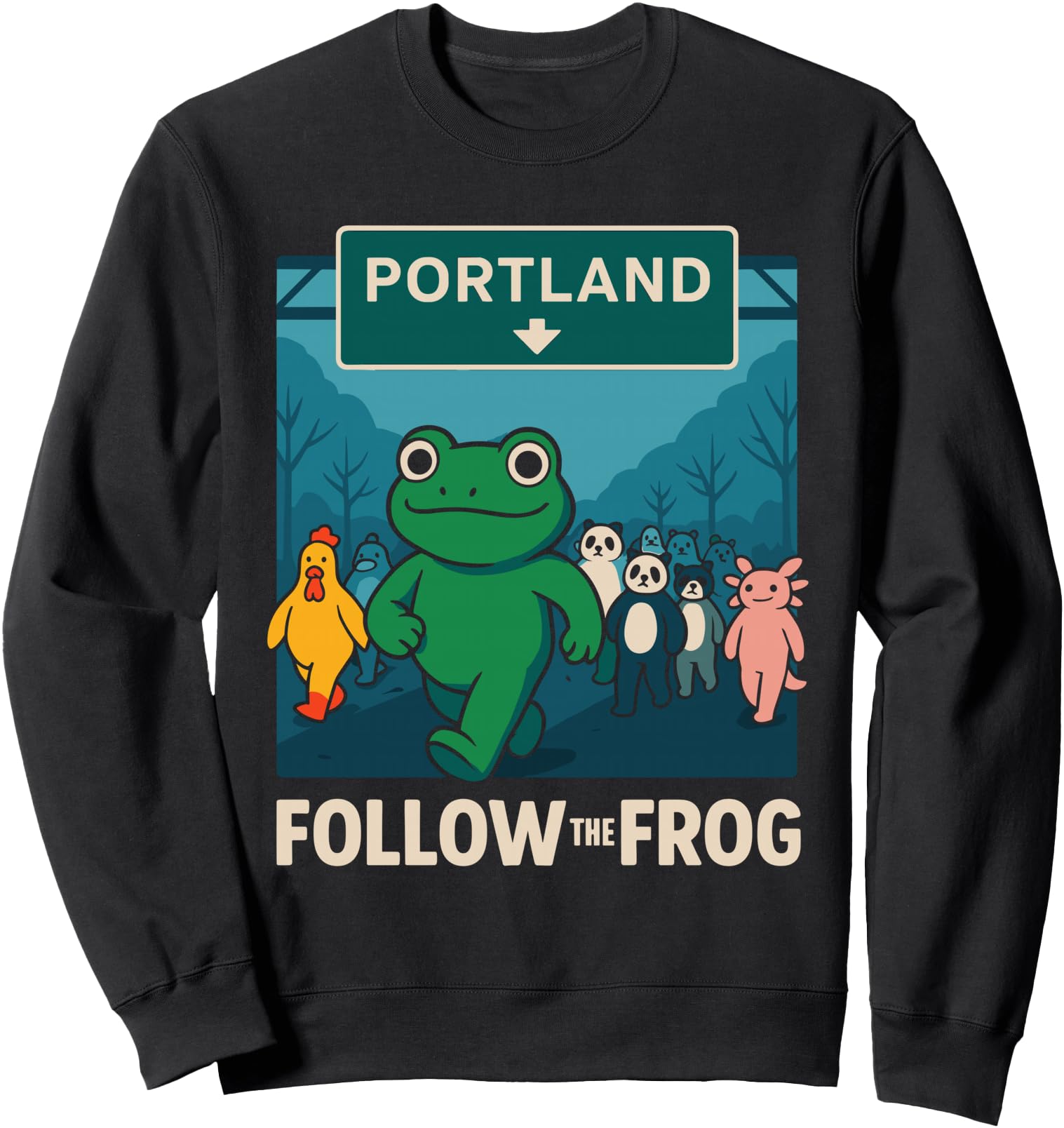 Funny Portland Frog Costume Parade Sweatshirt