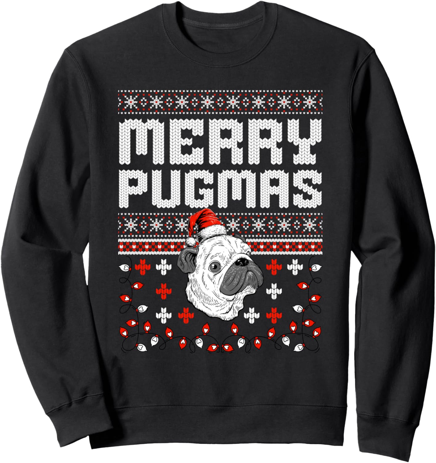 Pug ugly Christmas sweater, Merry Pugmas, Christmas pun Sweatshirt
