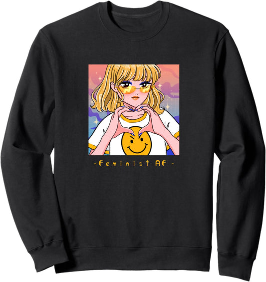 Aesthetic Feminist AF Egirl Girl Power Anime Indie Harajuku Sweatshirt