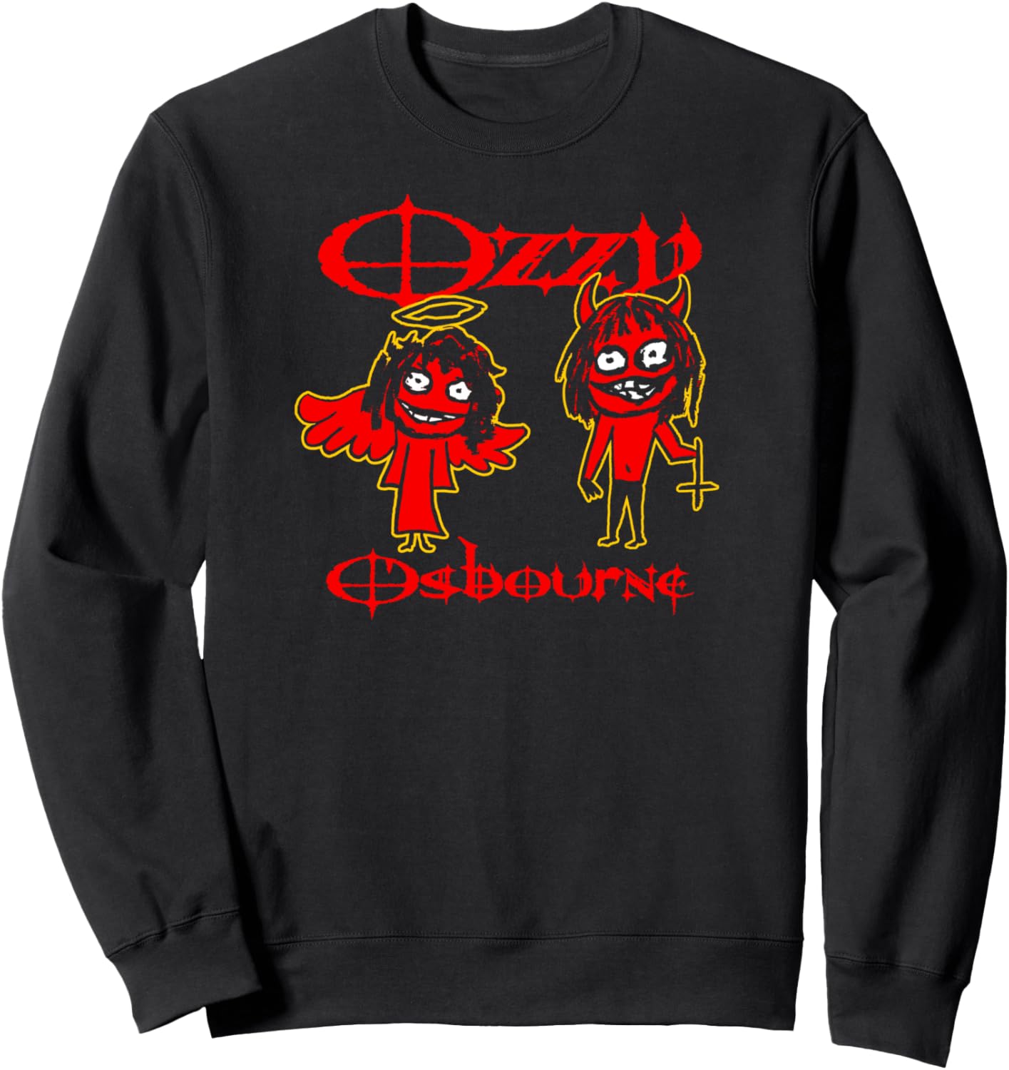 Ozzy Osbourne \u2013 Red Sketch Good Bad Sweatshirt