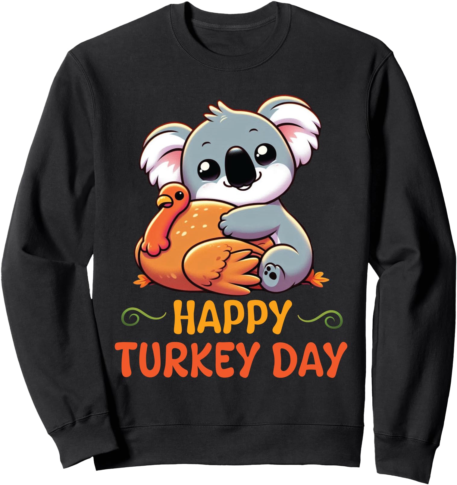 KOALA Hugging Turkey Happy Thanksgiving Turkey Day Lovers Sweatshirt