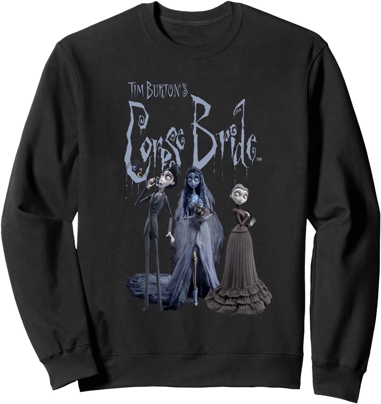 Corpse Bride Victor Victoria & Emily Full Body Group Shot Sweatshirt