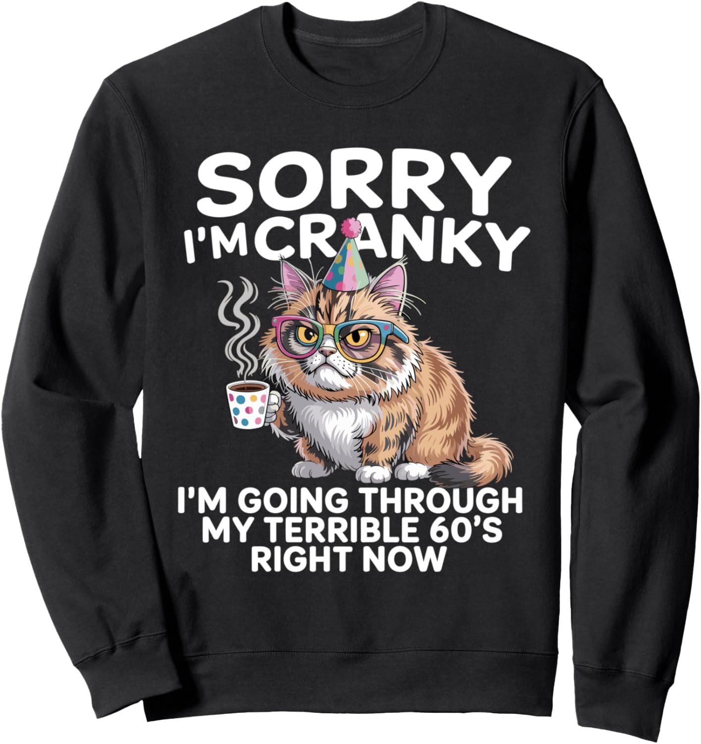 sorry i am cranky i'm going through my terrible sixties Sweatshirt
