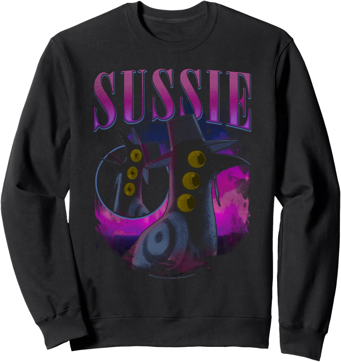 KPop Demon Hunters Halloween Sussie Y2K Distressed Poster Sweatshirt