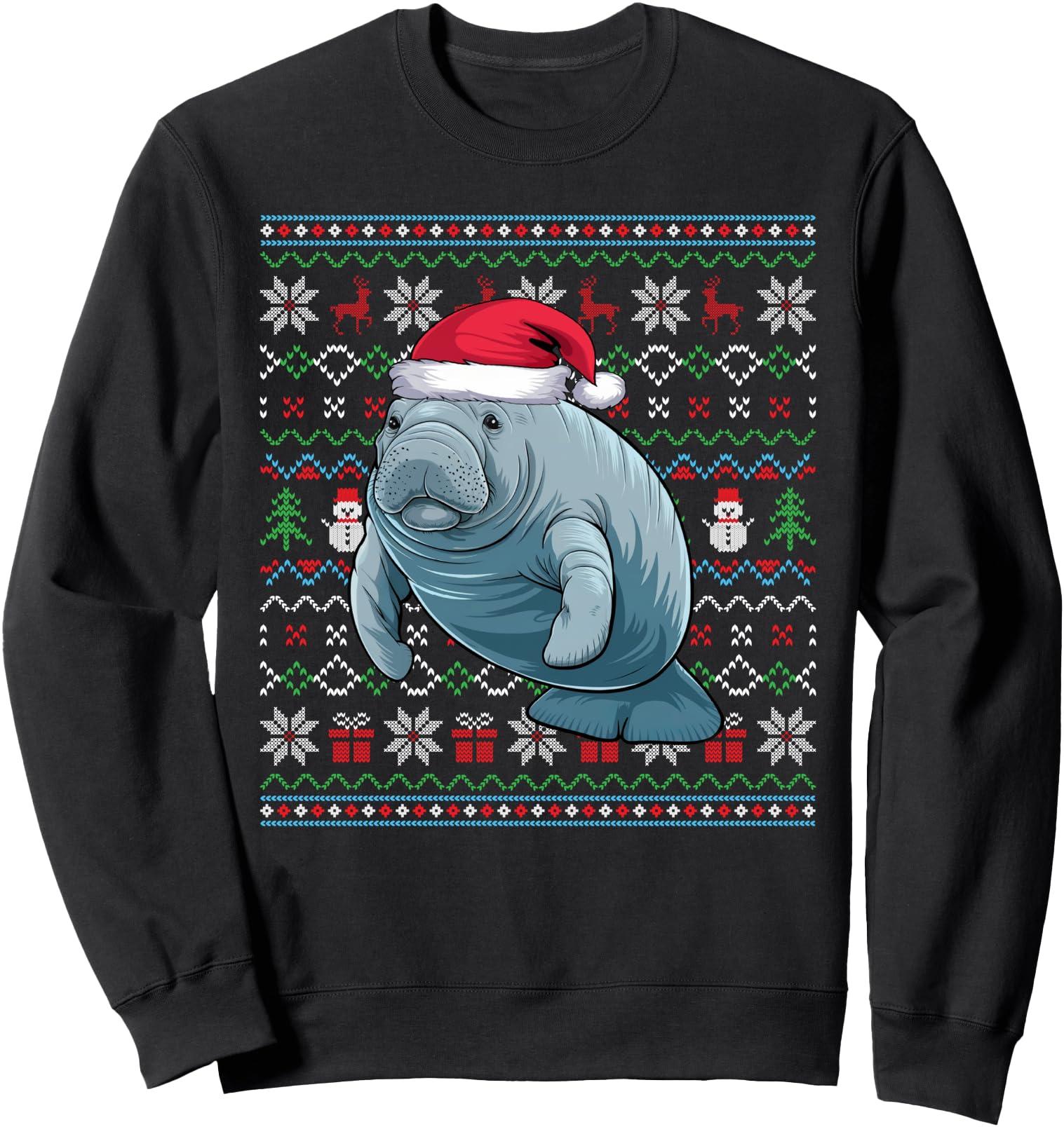 Ugly Manatee Lovers Xmas Sweater Santa Christmas Sweatshirt