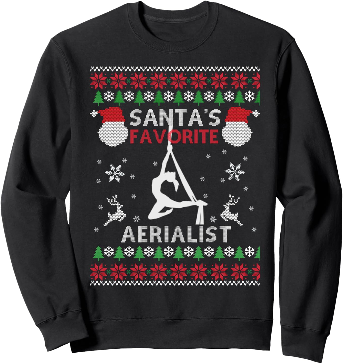 Christmas Aerial Dance Ugly Sweater Sweatshirt