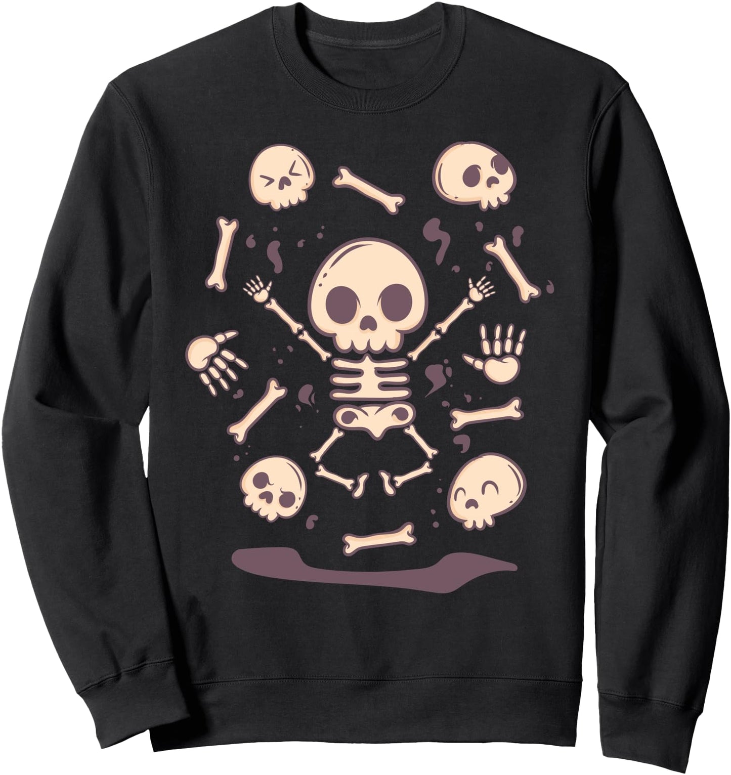 Skull Skeleton - Cute Pastel Goth Kawaii Anime Japanese Sweatshirt