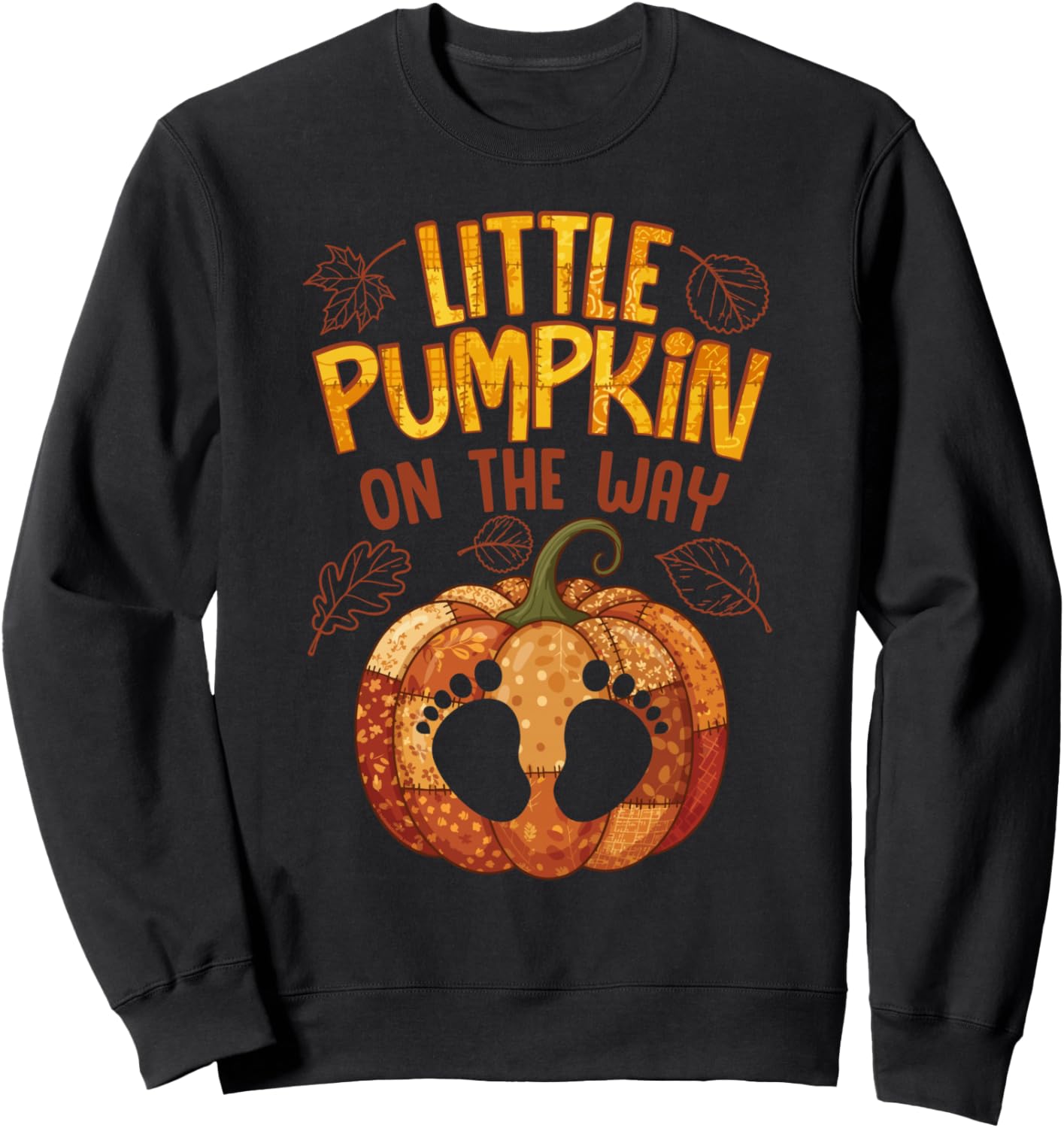 Little Pumpkin On The Way Fall Maternity Design Sweatshirt
