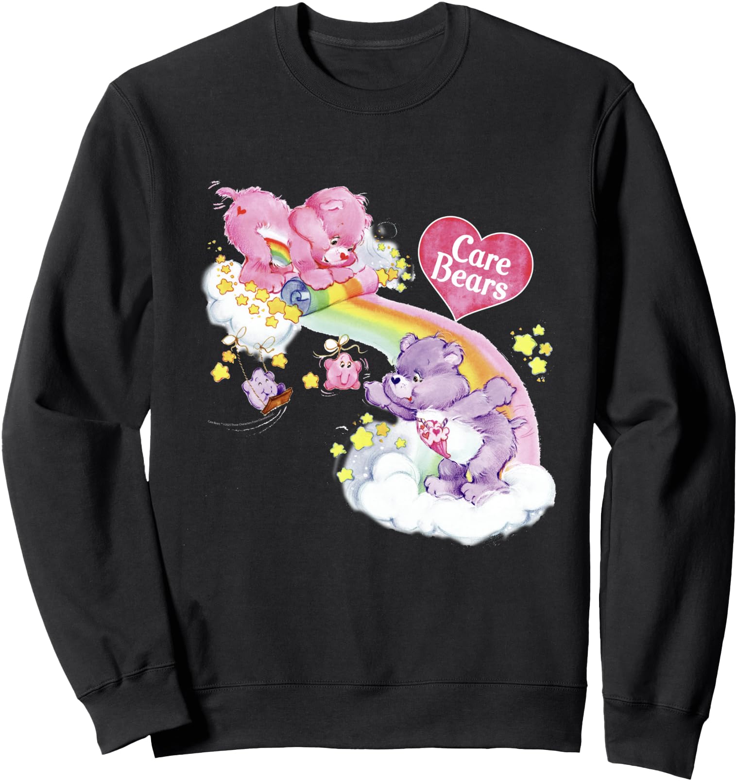 Care Bears Rainbow Star Catching Bears Art Sweatshirt